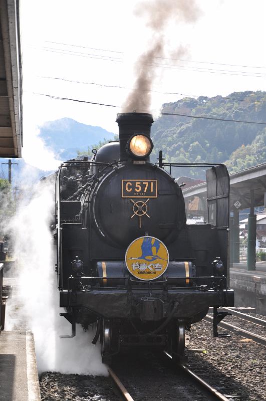 foto_20111112_1254_06.jpg - [de]Und bald nach der Ankunft wird der Zug auf ein Abstellgleis rangiert.[en]Shortly after arrival the train will already be moved to another track so that the through traffic can pass again.