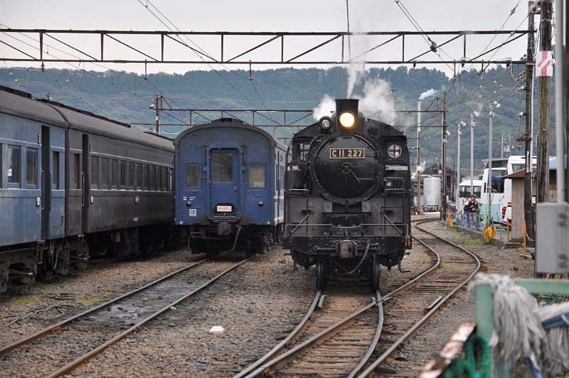 foto_20111030_0935_01.jpg - [de]In Shin-Kanaya werden bereits die Dampfzüge zusammengestellt.[en]The steam trains are already put together at Shin-Kanaya.